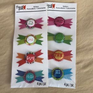 Scrapbook stickers 3D French Bull 2 packs of 4